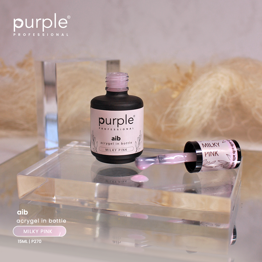 PURPLE - AIB - Acrygel In Bottle - 15ML MILKY PINK P270